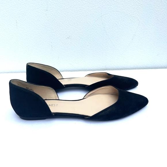 Nine West flats black leather pointed toe shoe sz 6 starship classic fall office - Picture 9 of 10